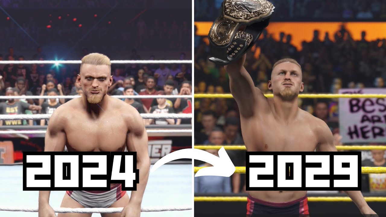 Я запланировал следующие 5 лет карьеры Ильи Драгунова в WWE (WWE 2K24)