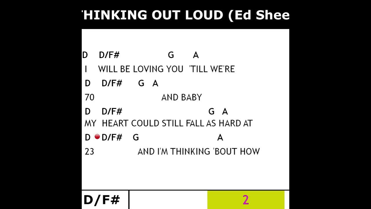 Thinking Out Loud Chords & Lyrics @TeacherBob #shorts Thinking Out Loud Chords & Lyrics @TeacherBob #shorts