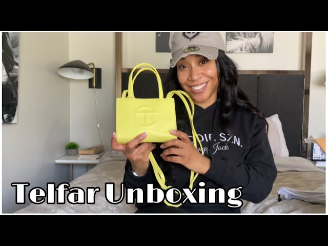 UnBoxing TELFAR Small Tan & Medium Black Shopping Bag