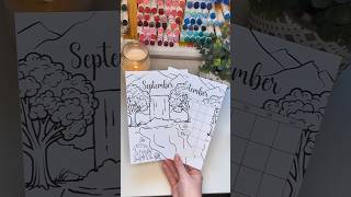 September Bullet Journal Printables 🌿 Whimsical Forest Waterfall Cover & Calendar | Coloring Pages