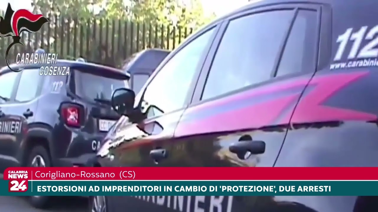 Corigliano Rossano, Estorsioni ad imprenditori in cambio di protezione, due arresti