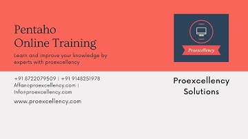 Pentaho Online Training: A Step-by-Step Guide from Experts with proexcellency
