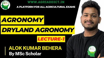 Dryland Agronomy|Introduction| Lec-13 |Free Agronomy Crash Course-2023 For ICARJRF/SRF-By Alok Behra