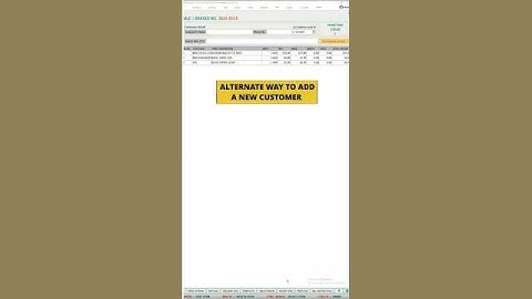 Alternate Way to Add a New Customer .