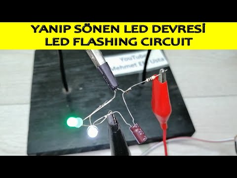 Evde Yanıp Sönen Led Devresi Yapımı (kendin yap, dıy, flashing led circuit)