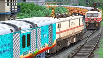 TWO TRAINS CROSSING IN SAME TRACK | BUMPY RAILROAD | Train Simulator | Railworks 3 | NTG GAMING