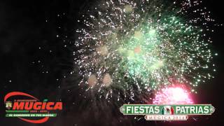 Fuegos piromusicales en fiestas patrias de Múgica 2014 COMPLETO
