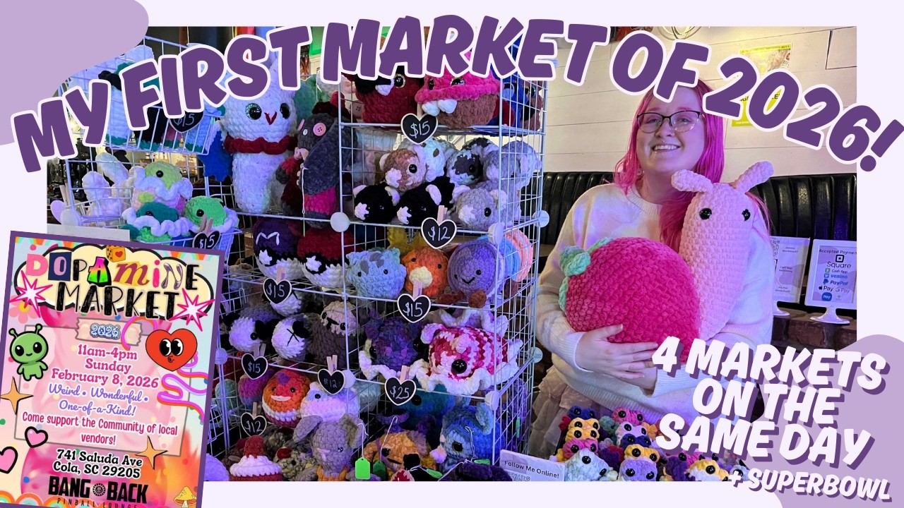 My First Market of 2026! | Crochet Market Vlog