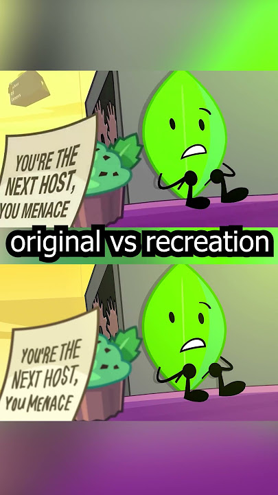 BFDIA 22 Original vs Recreation  #tpot #bfdi #shorts  #bfb