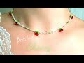 🍒Cherry Beaded Necklace Tutorial Make your own Cherry Beaded Necklace| DIY Necklace, tik tok jewelry