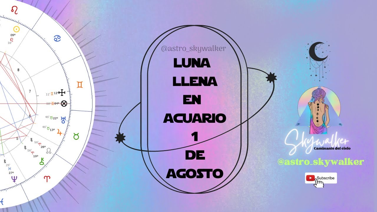 "🌕 Luna Llena en Acuario 1 de Agosto ♒️: Abriendo Nuevos Horizontes 🚀 ...
