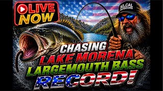 🔴 LIVE NOW: Chasing the Lake Morena Largemouth Bass Record!