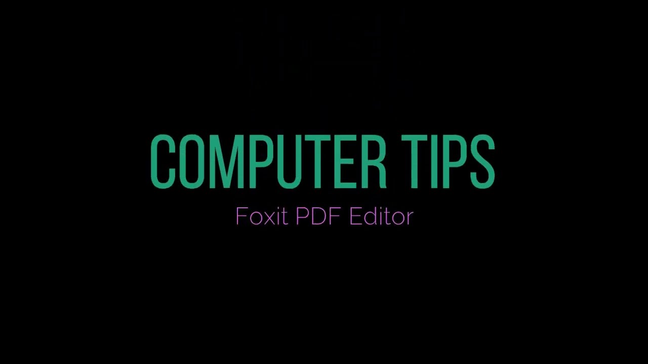 Foxit PDF Editor Pdf Color Change YouTube