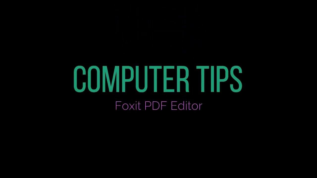 Foxit PDF Editor Pdf Color Change YouTube