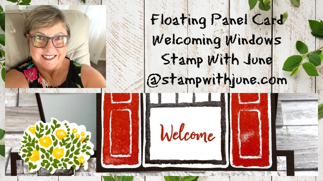Floating Panel Fun Fold Card using Stampin Up Welcoming Windows Bundle ...