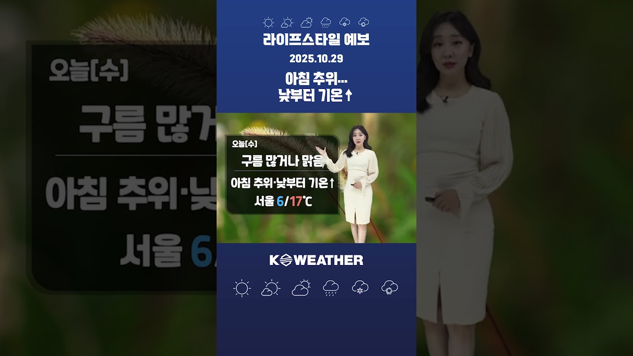 [날씨] 오늘(수) 아침 추위…낮부터 기온↑ / 2025.10.29.KWEATEHR