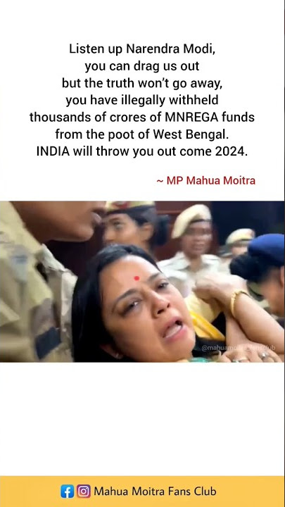 Honorable MP Mahua Moitra In Solidarity With Our Suspended MPs