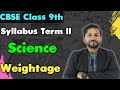 CBSE Class 9th Term II Syllabus and Weightage