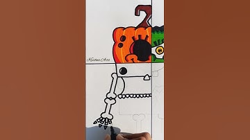 One Drawing But 4 Different Styles Pt.3 Halloween Edition!@NashVibesArt #shorts #art #satisfying