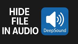 How To Hide Files Inside Audio Deepsound Tutorial Mp3 To Wav Convert Secret File