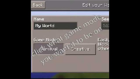 How to switch game modes MCPE