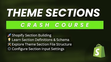 Shopify Theme sections | Crash Course | Schema, Code, Input settings