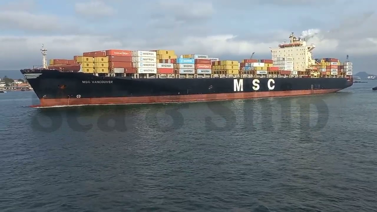 Massive Container Ship Sailing By 🌊 | Peaceful Sea & Calm Music