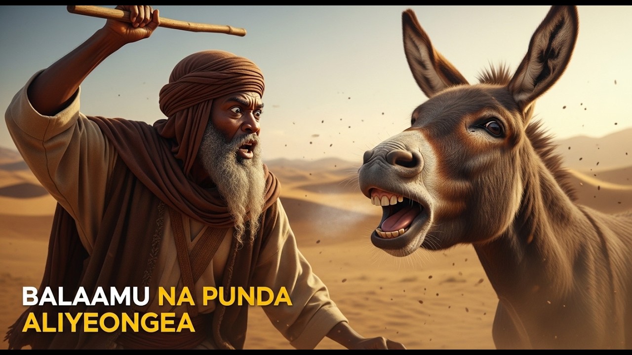 Hadithi Ya Ajabu Zaidi Katika Biblia: Balaamu, Punda, na Malaika Asiyeonekana 🐴👁️‍🗨️😇📖