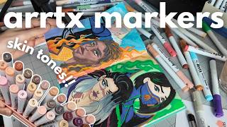 DRAWING VALORANT AGENTS - ARRTX skintone acrylic markers!!