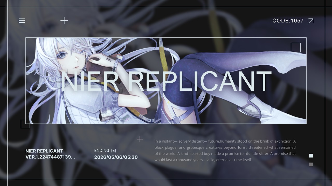 [ E - NieR Replicant ver.1.22474487139... Observation Log | Operator : 月白累 ]
