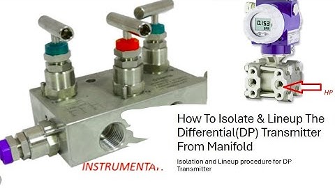 Isolation & Lineup Procedure  DP Transmitter from the Manifold