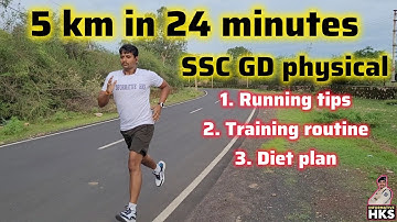 How to run 5 km nonstop in 24 minutes SSC GD physical special motivation and tips by informative HKS