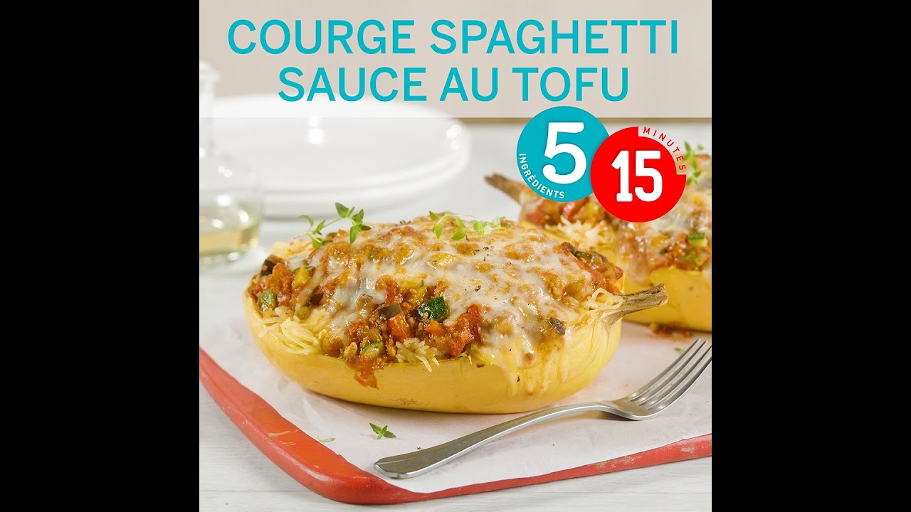 Courge spaghetti, sauce au tofu YouTube