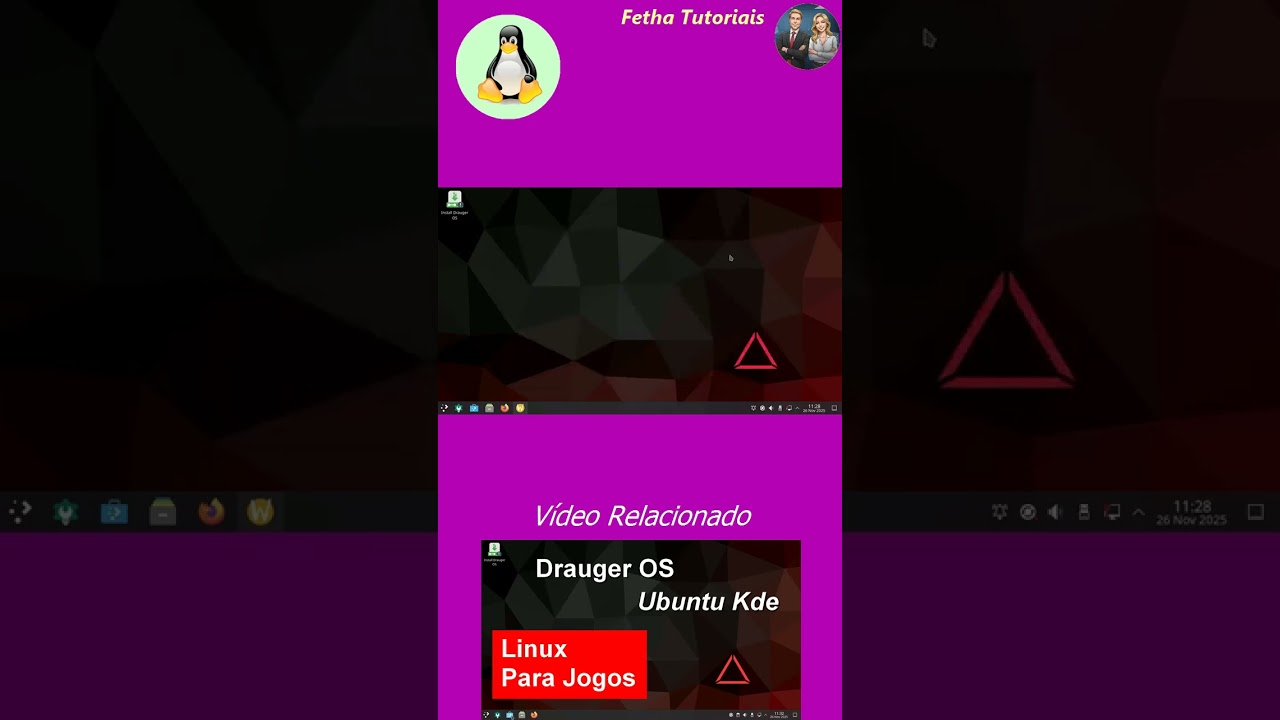 Drauger OS distro Linux base Ubuntu com foco em Jogos e desempenho. Terminal