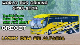 Dewi Sri alfasha & Tunggal jaya Terbaru Livery World Bus Driving Simulator (WBDS) screenshot 2