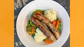 Annie Bailey's showcases their cheesesteak egg rolls and Bangers & Mash