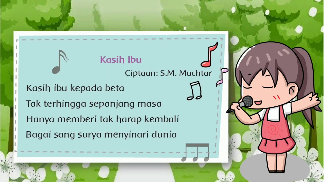 Lagu Kasih ibu / Pembelajaran SBDP Kelas 1 Tema 5 Subtema 4 - YouTube