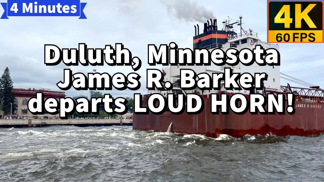 James R. Barker ship departs LOUD HORN! | Duluth, Minnesota - YouTube