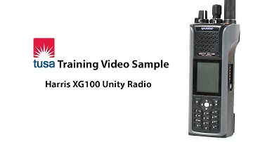 TCS Training Sample - Harris XG100 Unity Portable Radio