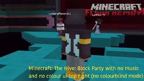 Minecraft - The Hive: Block Party with no music and no colour ui top right (no colourblind mode)