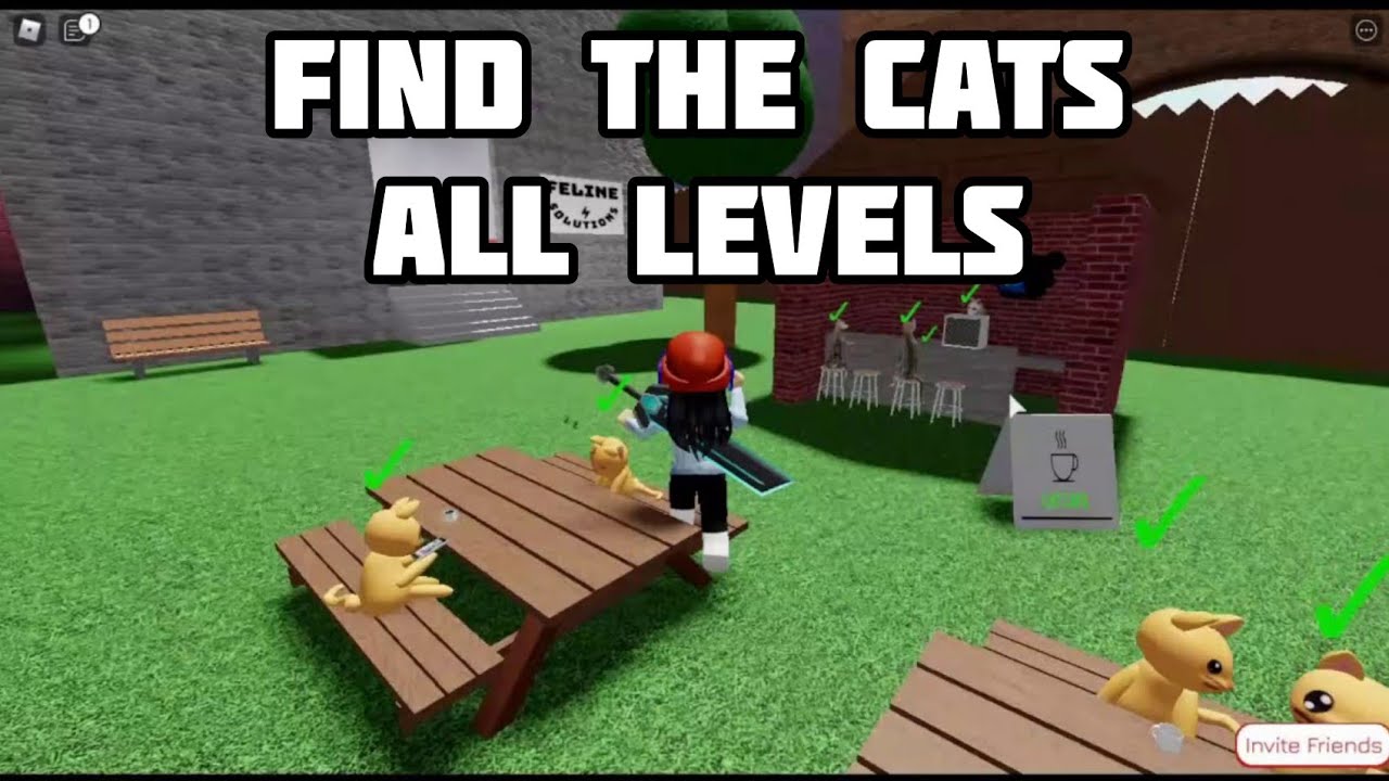 Roblox Find The Cats All Levels House Alley Beach Cat City Cafe Shops Youtube - find the cats roblox walkthrough