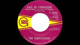 Miniatura de vídeo de "1970 HITS ARCHIVE: Ball Of Confusion (That’s What The World Is Today) - Temptations (#1 record-mono)"