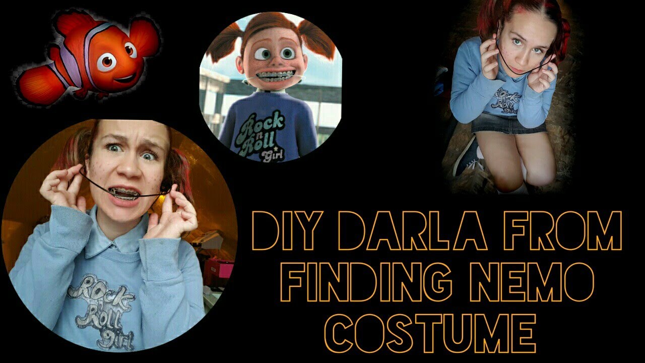 Darla from Finding Nemo DIY Costume, Hair, and Make-up Halloween Quirky Tat...
