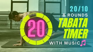 🔥Tabata Timer 20/10 With Music - 8 Rounds | HIIT Crossfit Interval Training 🔥