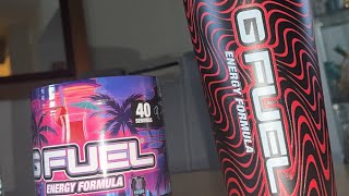 Unboxing Pewdiepie's brand new stainless steel shaker cup and Miami night flavoured Gfuel!