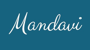 Learn how to Sign the Name Mandavi Stylishly in Cursive Writing