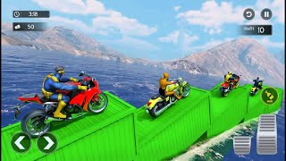 Enjoy mega ramp bike stunt with GT racing bikes on sky high tracks 🏍️ screenshot 3