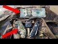 KNIVES AND MONEY FOUND IN LOST BACKPACK! River Treasure Found!
