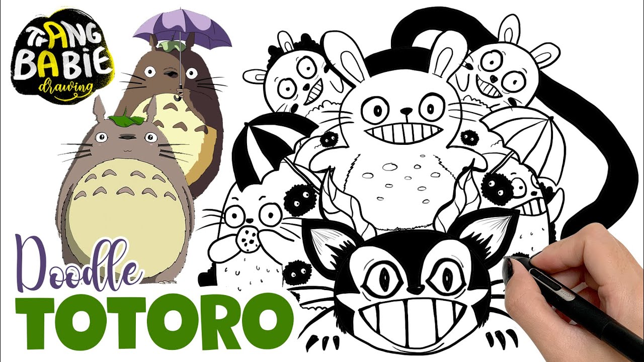 How To Doodle Totoro And Friends Doodle Art For Beginners Youtube
