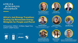 COP27: Africa's Just Energy Transition  Scaling up Renewable Minigrids for People and Planet